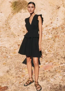 Cheesecloth Fit And Flare Short Dress