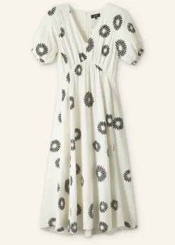 Cheesecloth Modern Daisy Print Midi Dress
