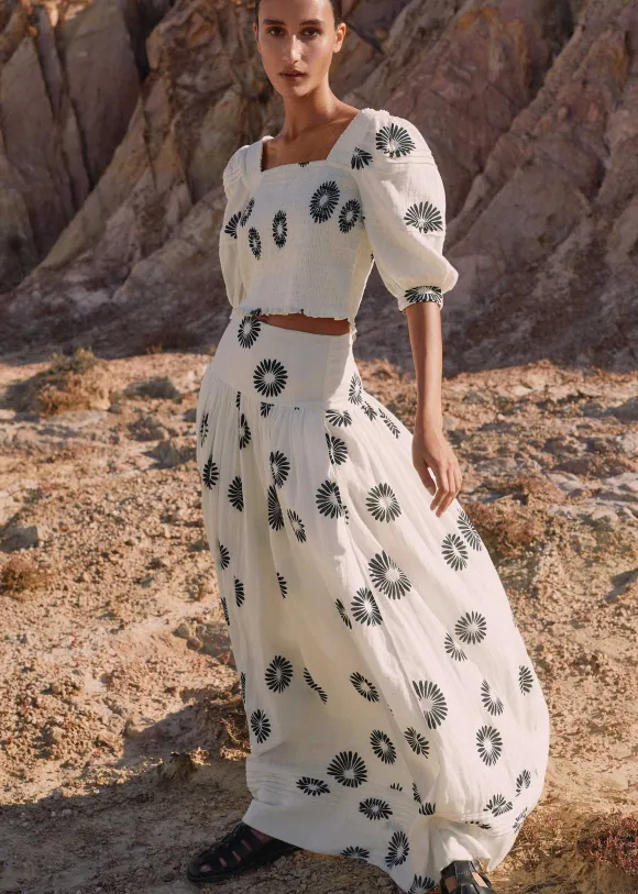 Cheesecloth Modern Daisy Print Co-Ord