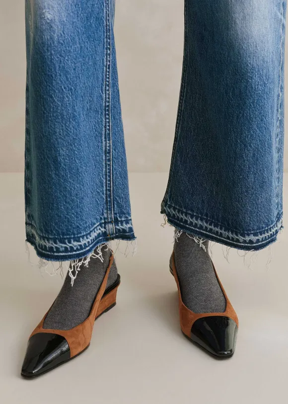 Chisel Toe Wedge Slingback