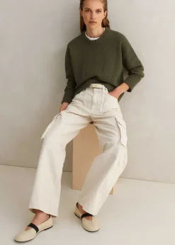 Chunky Cotton Curved Hem Jumper