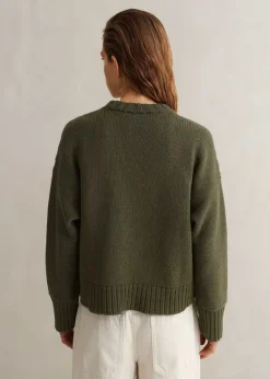 Chunky Cotton Curved Hem Jumper