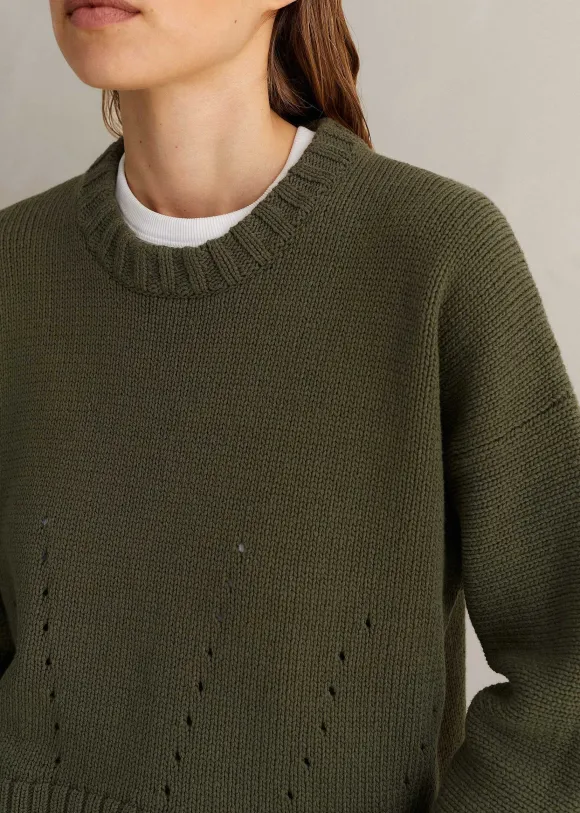 Chunky Cotton Curved Hem Jumper