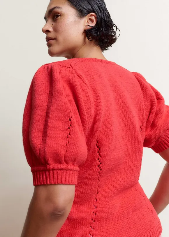 Chunky Cotton Fashioned Square Neck Tee