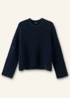 Chunky Cotton Open Stitch Box Jumper