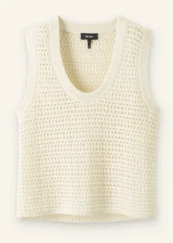 Chunky Cotton Open Stitch Vest