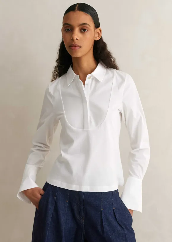 Classic Bib Detail Layering Shirt