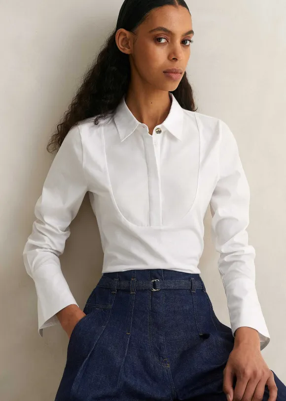 Classic Bib Detail Layering Shirt