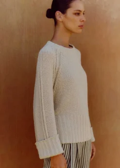 Cotton Boucl Relaxed Jumper