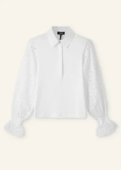 Cotton Broderie Layering Shirt