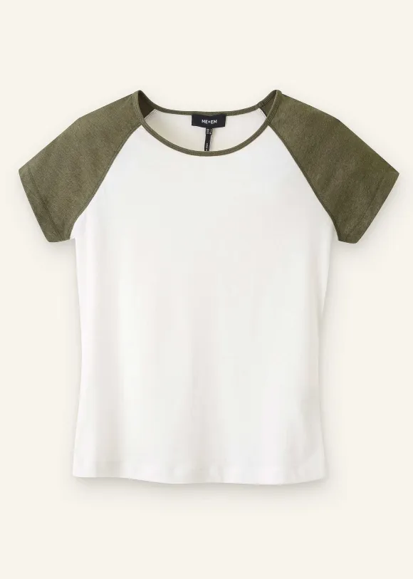 Cotton Contrast Baseball Tee