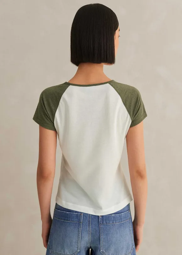 Cotton Contrast Baseball Tee