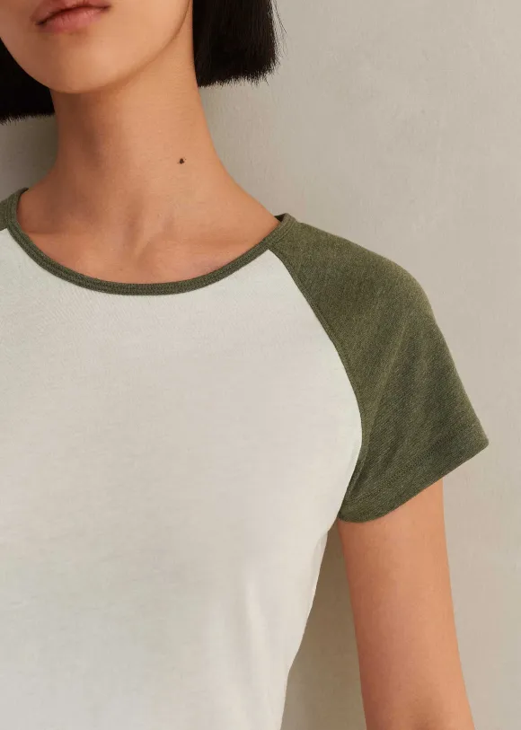Cotton Contrast Baseball Tee