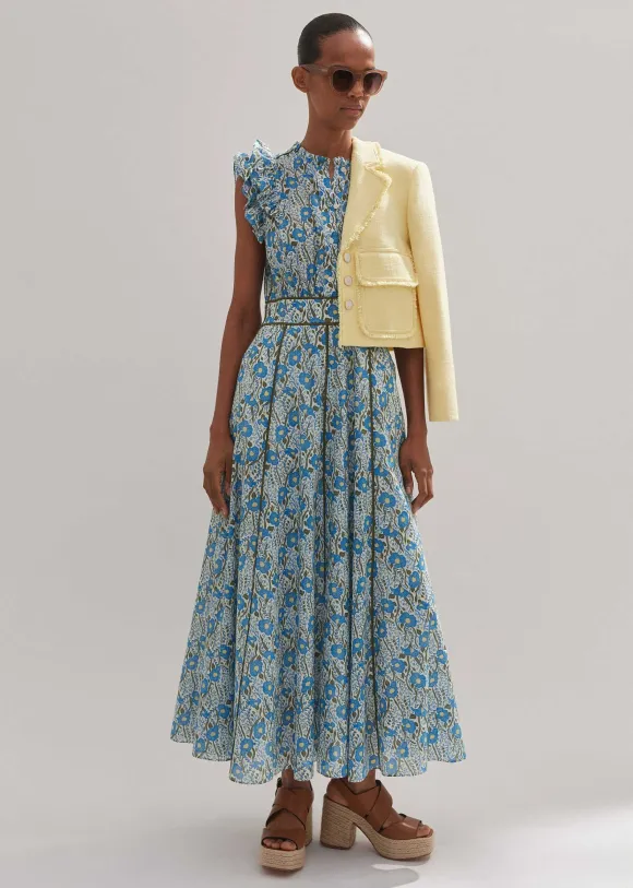 Cotton English Garden Print Maxi Dress