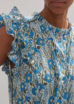 Cotton English Garden Print Maxi Dress