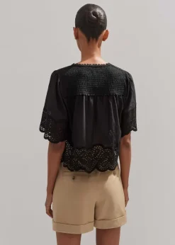 Cotton Lace Flower Broderie Blouse