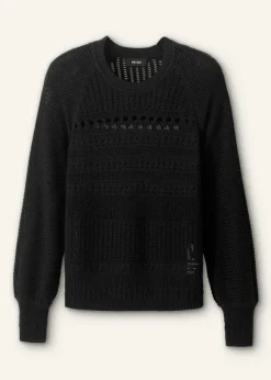 Cotton Lace Stitch Raglan Sleeve Jumper