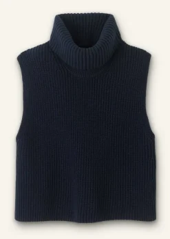 Cotton Merino Rib Layering Vest + Snood