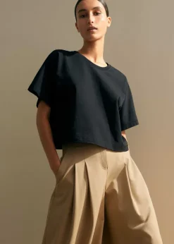 Cotton Oversized Crop Tee
