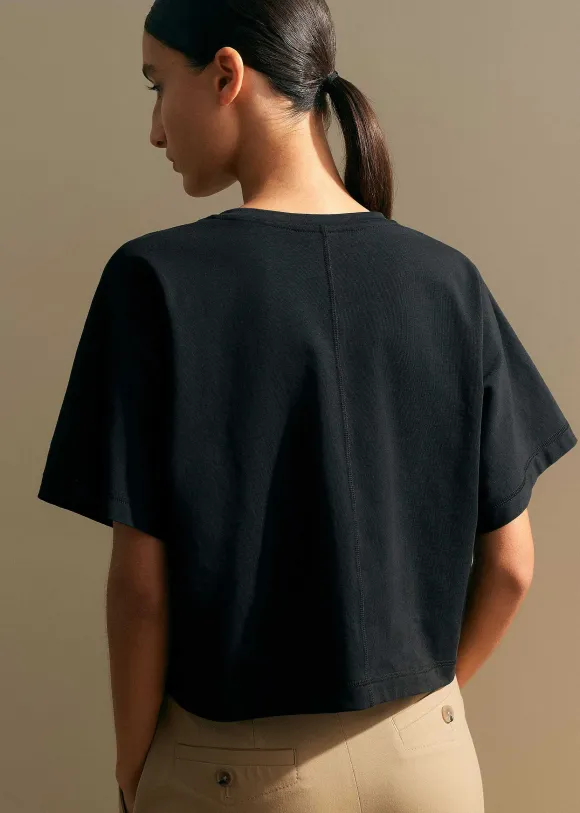 Cotton Oversized Crop Tee