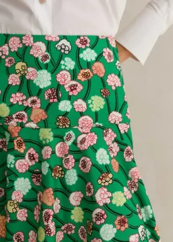Cotton Poplin Lantana Print Maxi Skirt