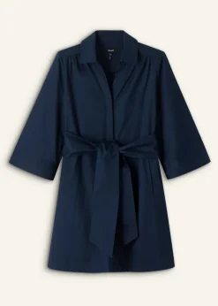 Cotton Poplin Swing Dress + Belt