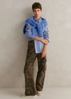 Cotton Stripe Oversized Shirt