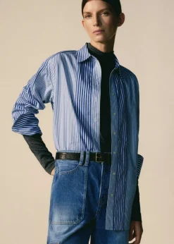 Cotton Stripe Oversized Shirt