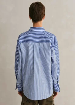 Cotton Stripe Oversized Shirt