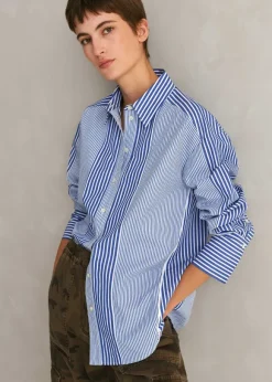 Cotton Stripe Oversized Shirt