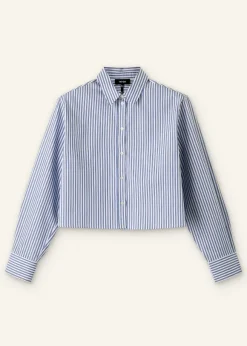 Cotton Striped Crop Shirt