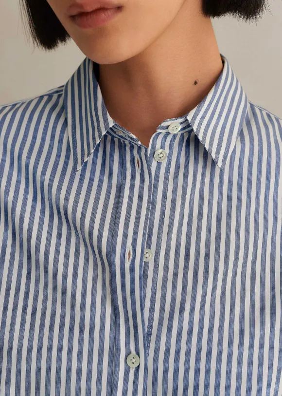 Cotton Striped Crop Shirt