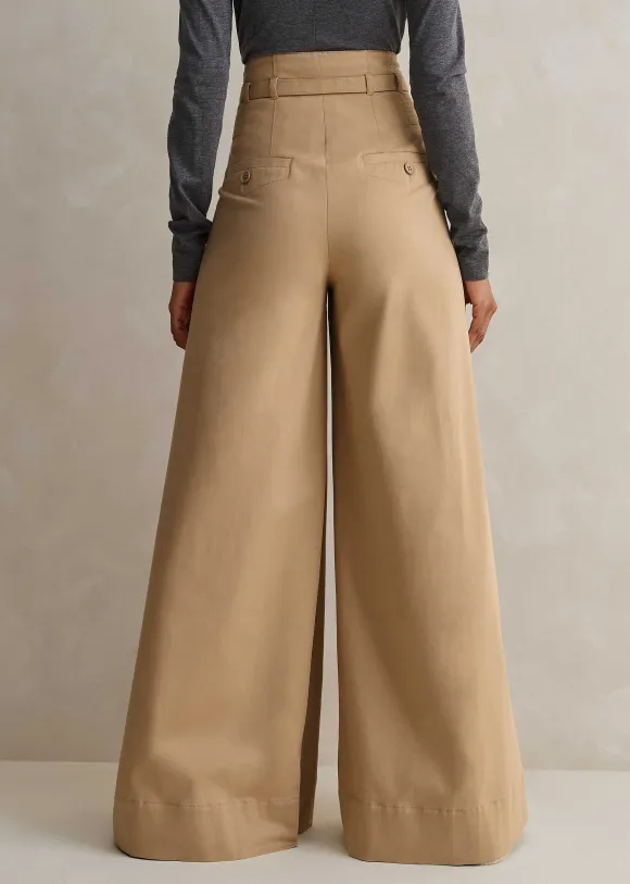 Cotton Super High-Waisted Trouser + Belt