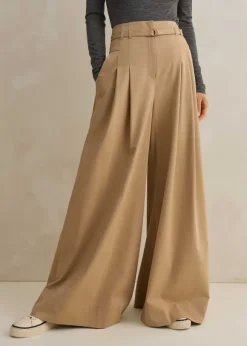 Cotton Super High-Waisted Trouser + Belt