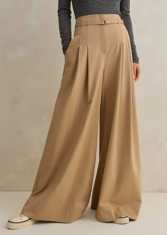 Cotton Super High-Waisted Trouser + Belt