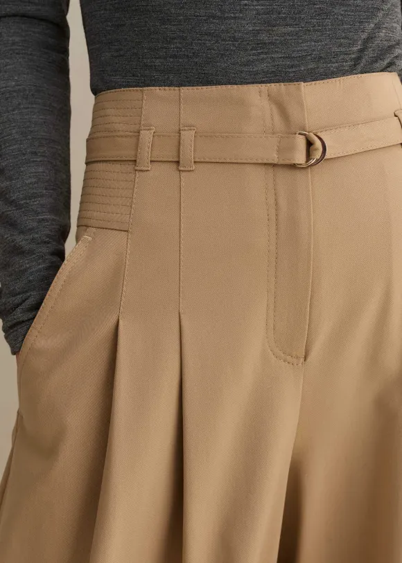Cotton Super High-Waisted Trouser + Belt
