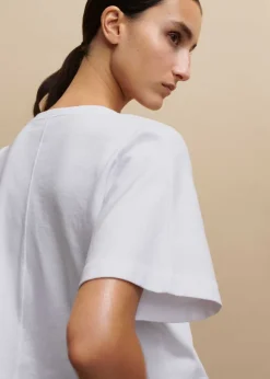 Cotton V-Neck Oversized Crop Tee