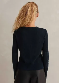 Cotton Waffle Jersey Longsleeve Top