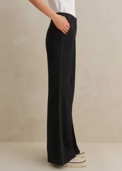 Cotton-Blend Denim Kick Flare Trouser