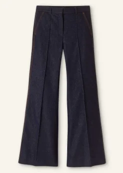 Cotton-Blend Denim Kick Flare Trouser