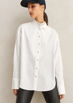 Crease Less Cotton Elastic Sleeve Shirt