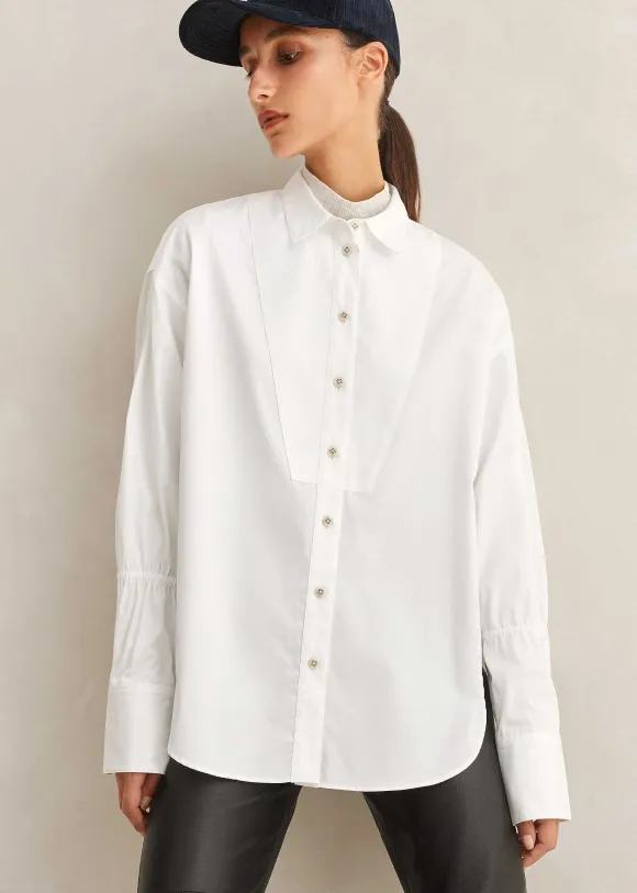 Crease Less Cotton Elastic Sleeve Shirt
