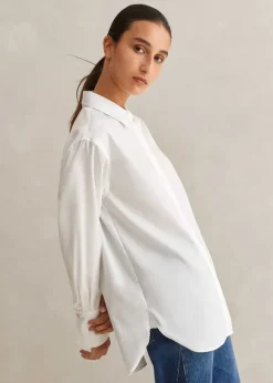 Crease Less Cotton Relaxed Boyfriend Shirt