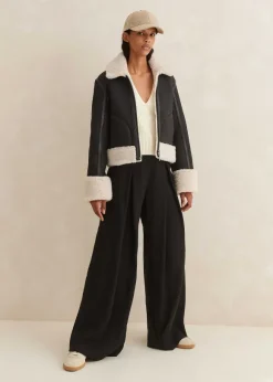 Crop Aviator Jacket