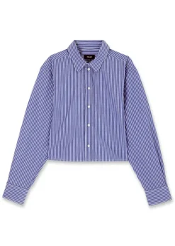Cropped Boxy Stripe Shirt