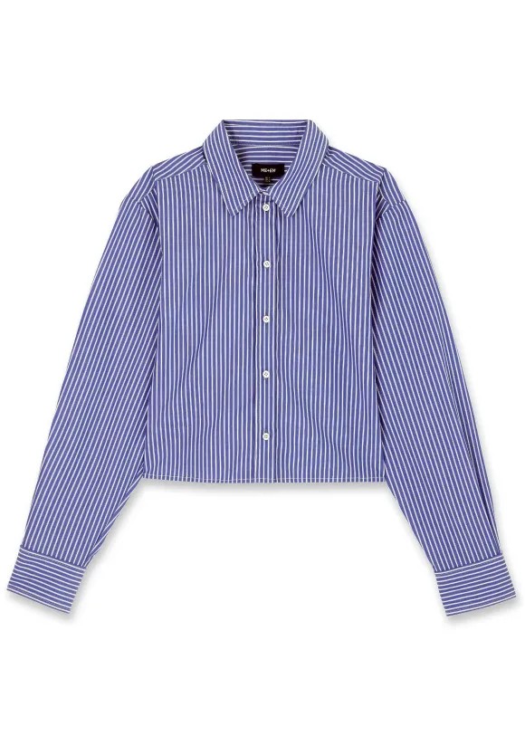 Cropped Boxy Stripe Shirt