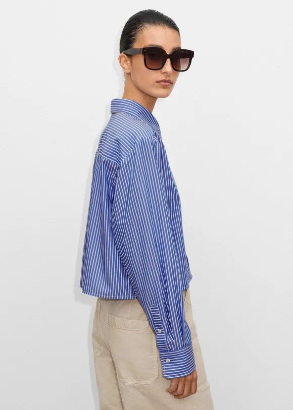 Cropped Boxy Stripe Shirt