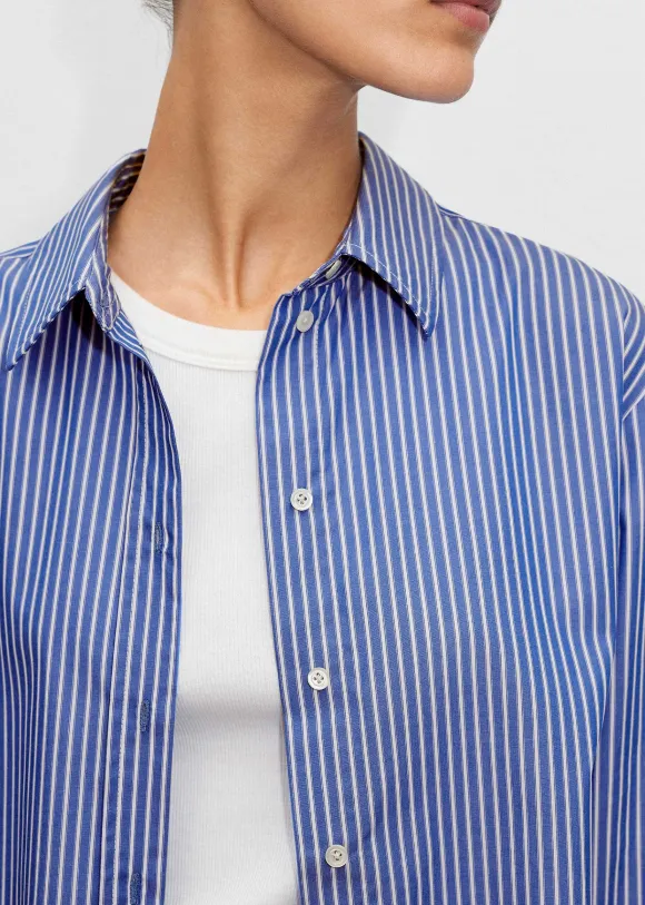 Cropped Boxy Stripe Shirt