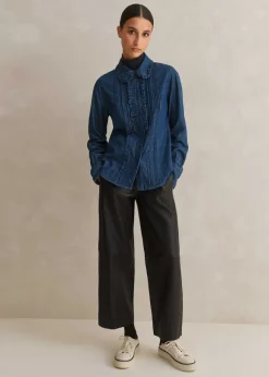 Denim Frill Shirt