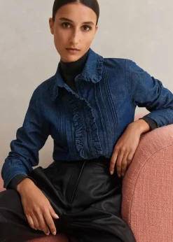 Denim Frill Shirt